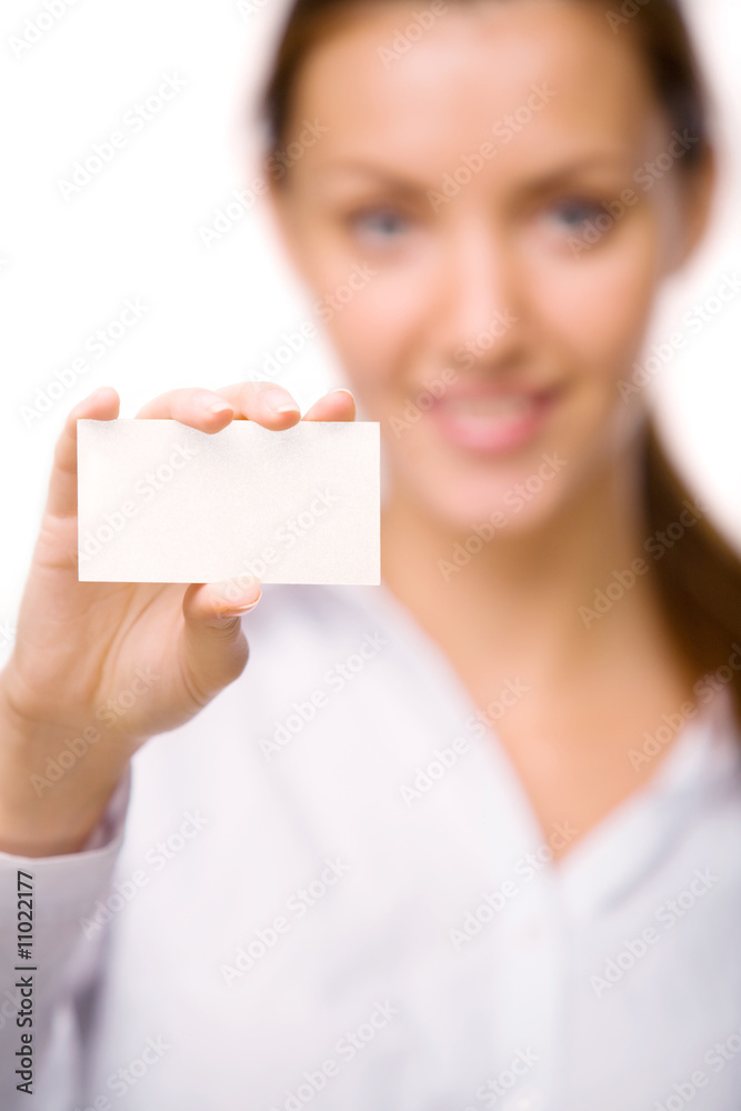 girl with a card girl with a card