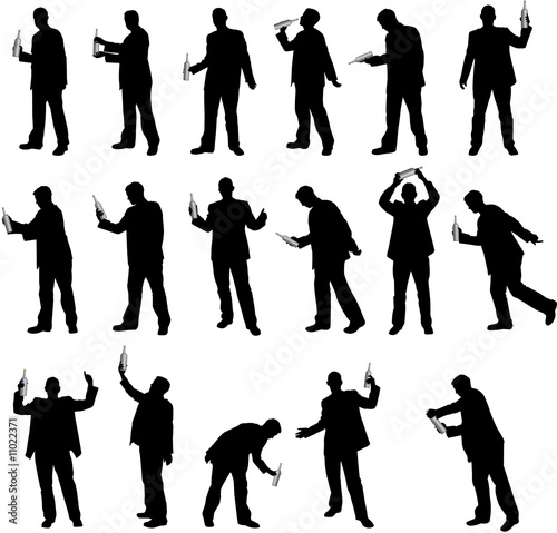 фотографія drinker silhouettes