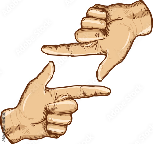 Finger frame vector illustration