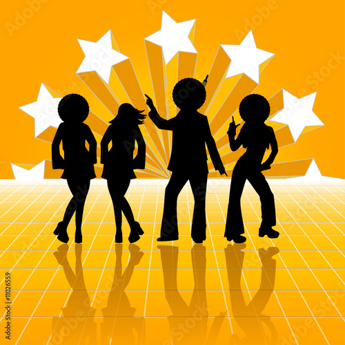 Disco silhouettes