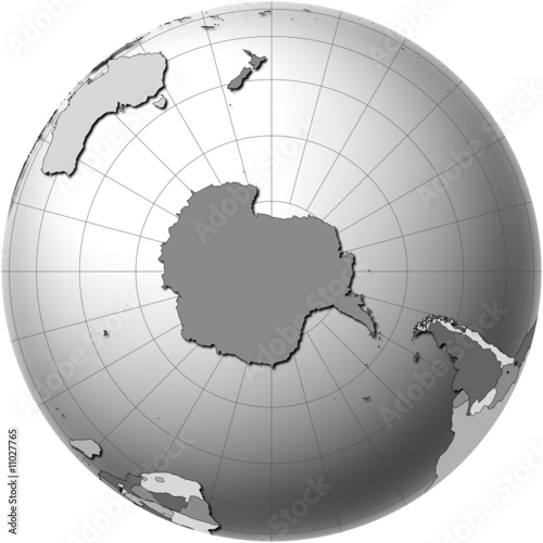 Globe over the South Pole -  Antarctica