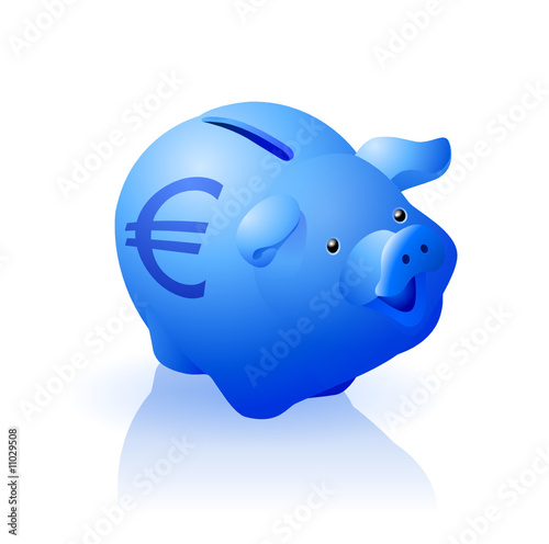 Euro money piggy bank