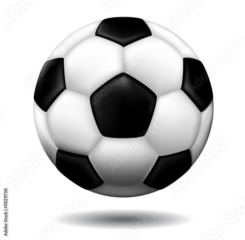 leather soccer ball isolated on a white background