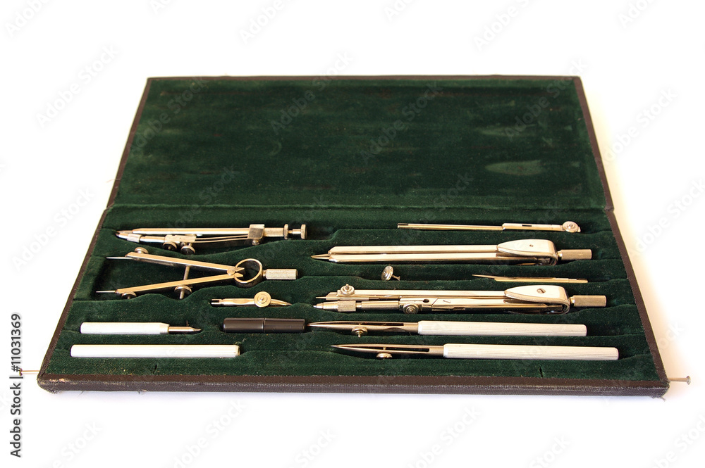 Professional case of drawing instruments Professional case of drawing instruments