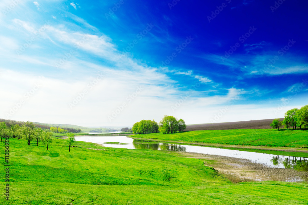 Naklejka premium Lake