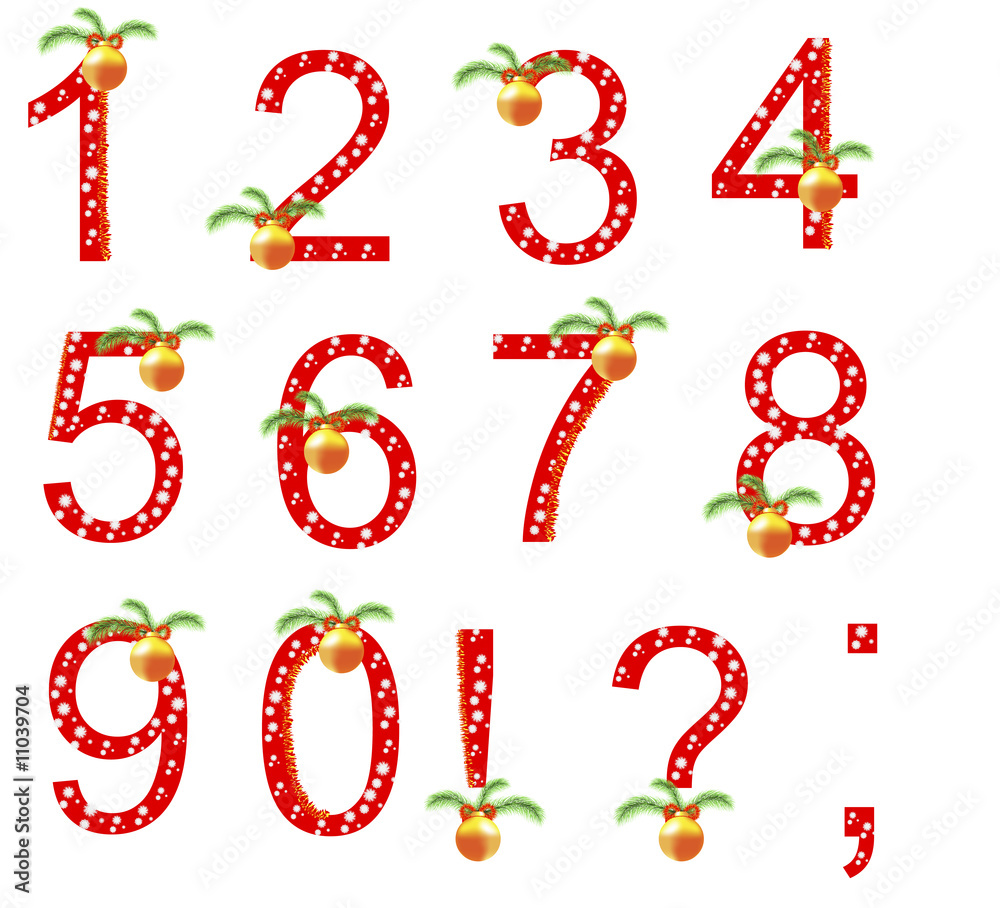 Red Christmas alphabet Red Christmas alphabet