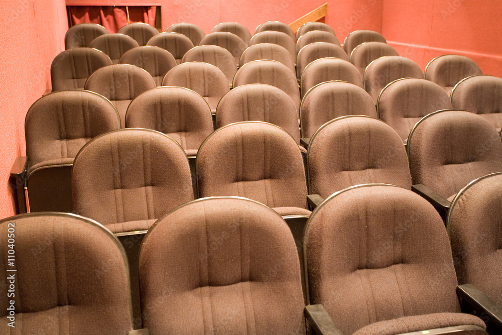 Obraz premium empty small cinema auditorium
