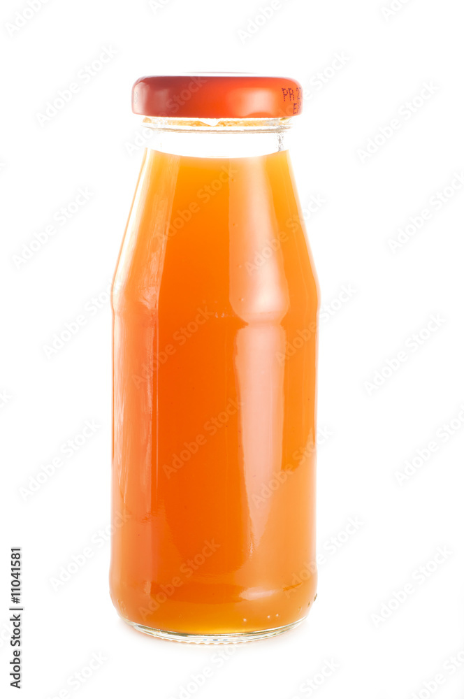 A bottle of peach juice