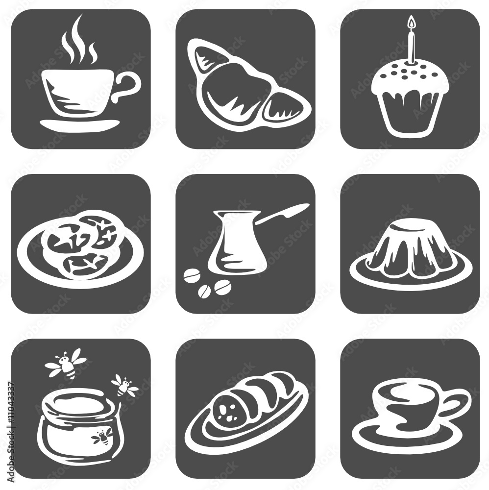 food symbols set