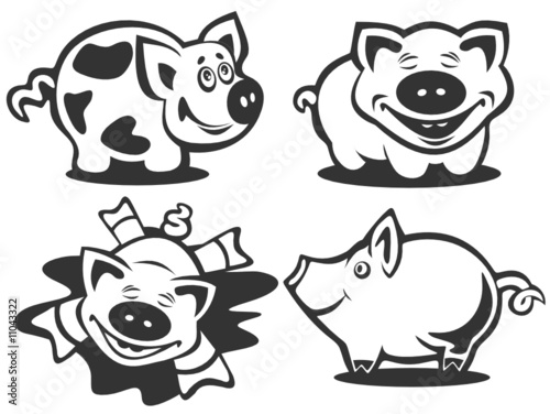 cartoon piggies
