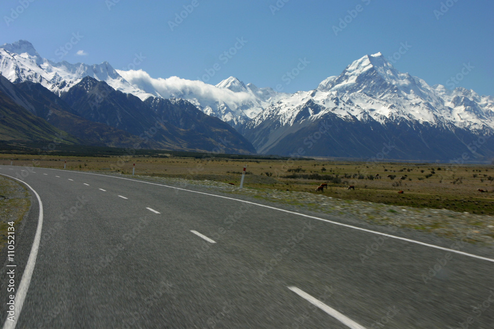 Route vers Mont Cook Route vers Mont Cook