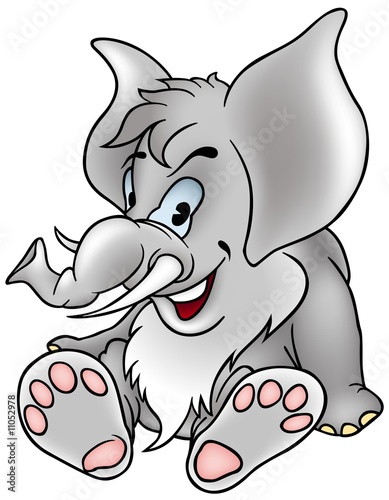 Gray Elephant - detailed co...