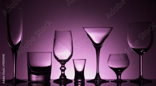 Seven different glasses