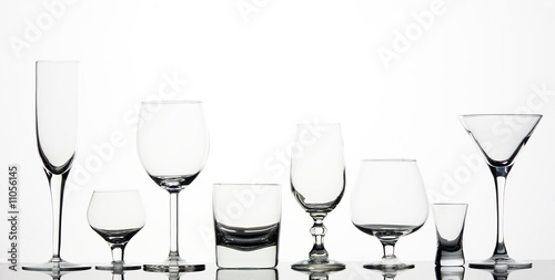 Eight different glasses