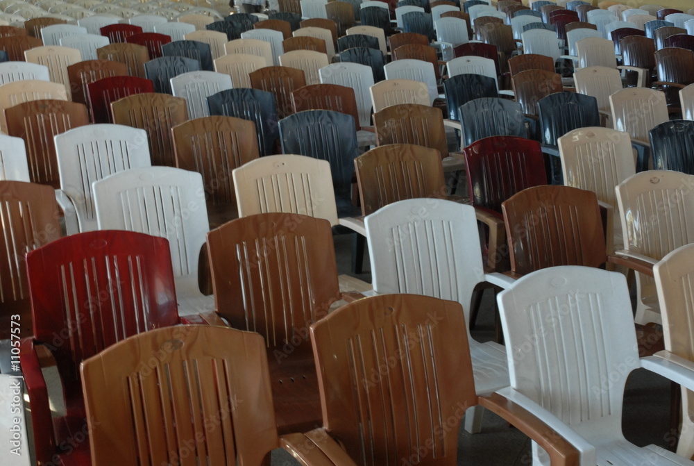Obraz premium chairs arranged in a hall