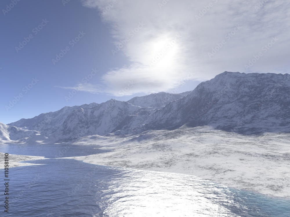 Naklejka premium Winter im Gebirge