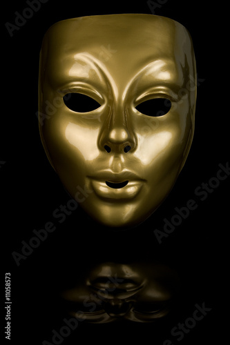 Wallpaper Mural Golden Face Mask