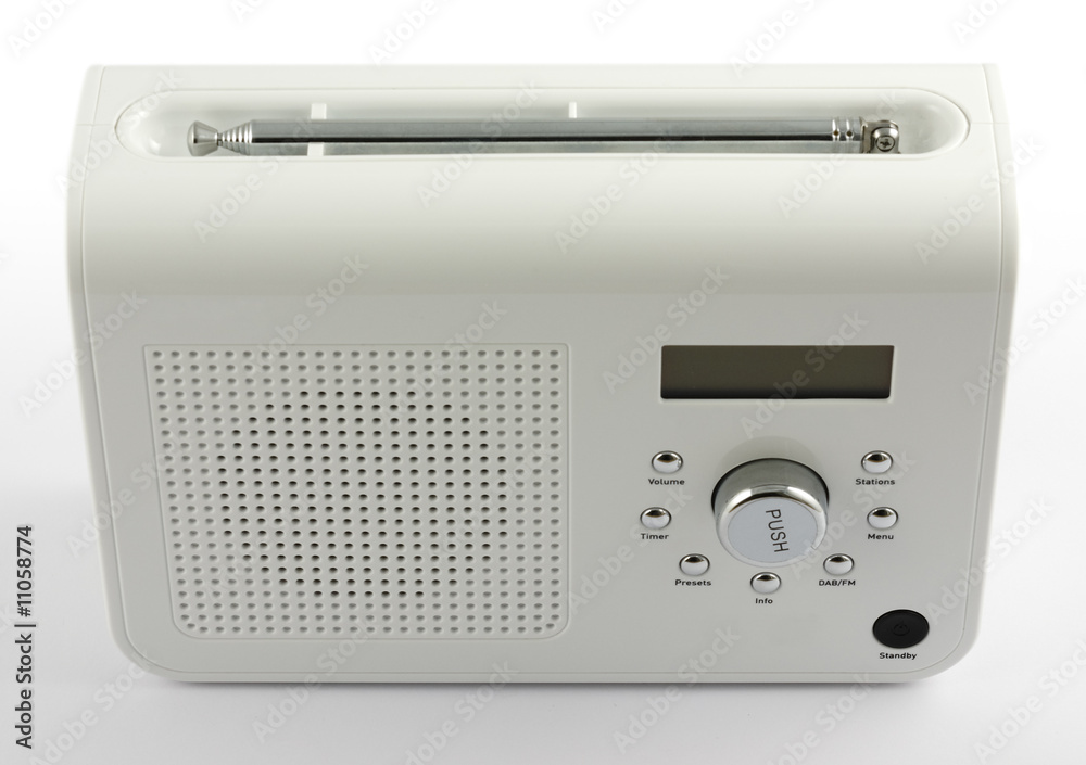 White digital radio White digital radio