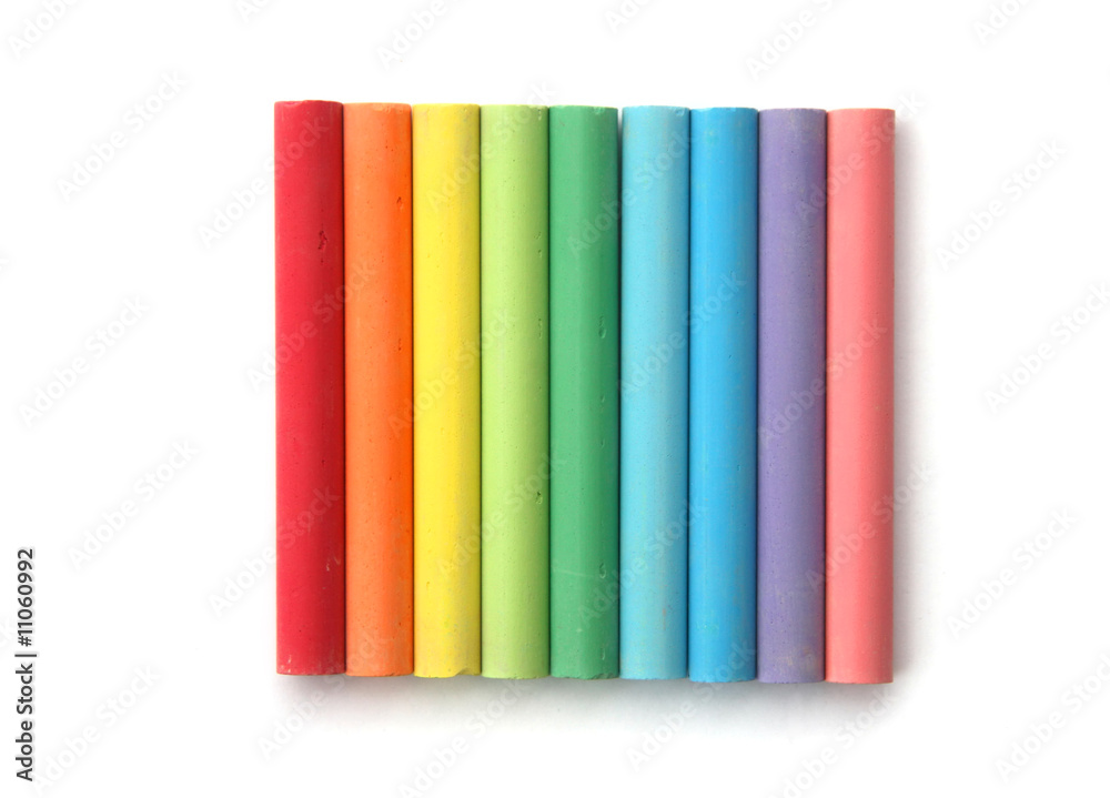 Rainbow of chalks Rainbow of chalks