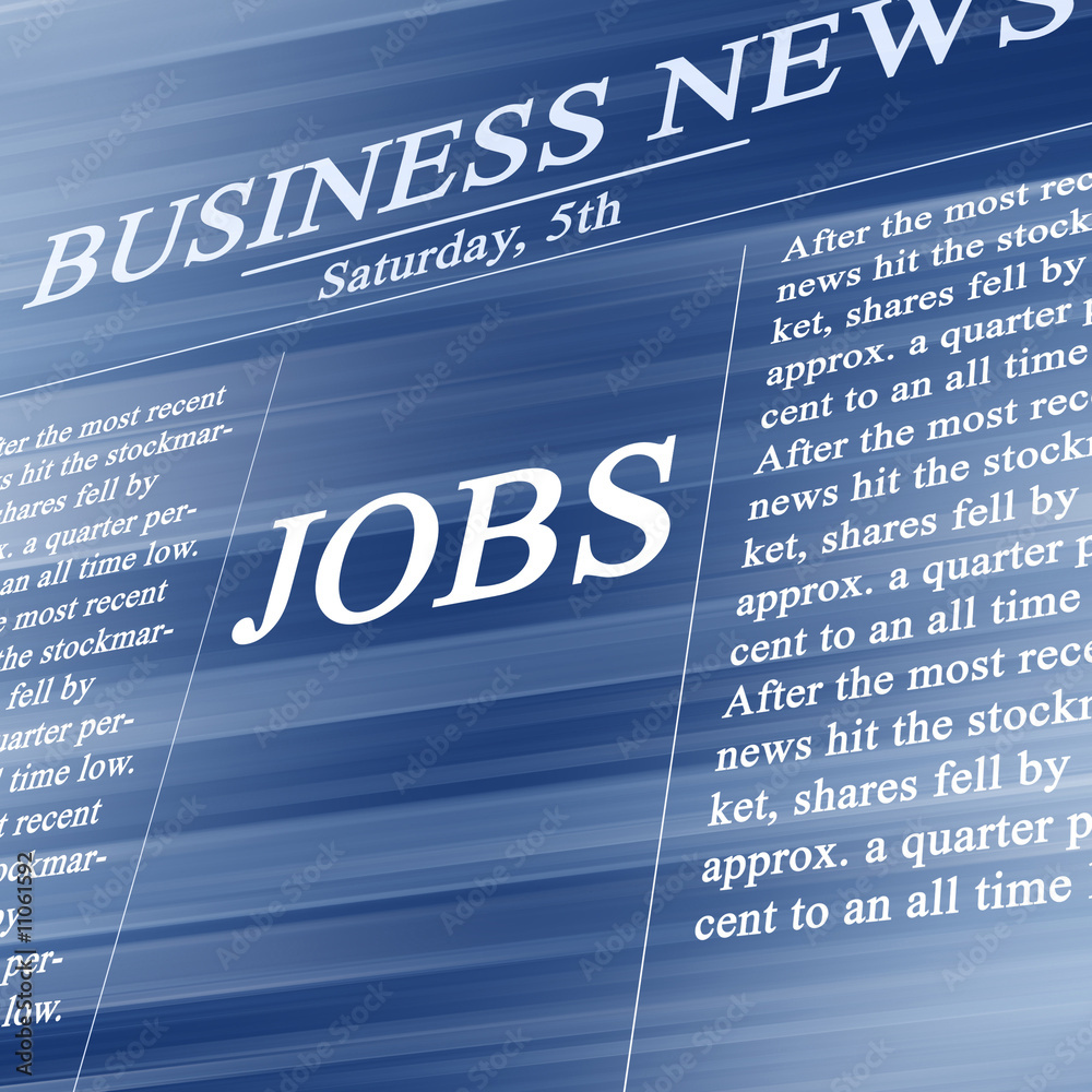 Obraz premium Jobs in the news paper