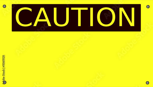 Caution Safety Sign with blank field