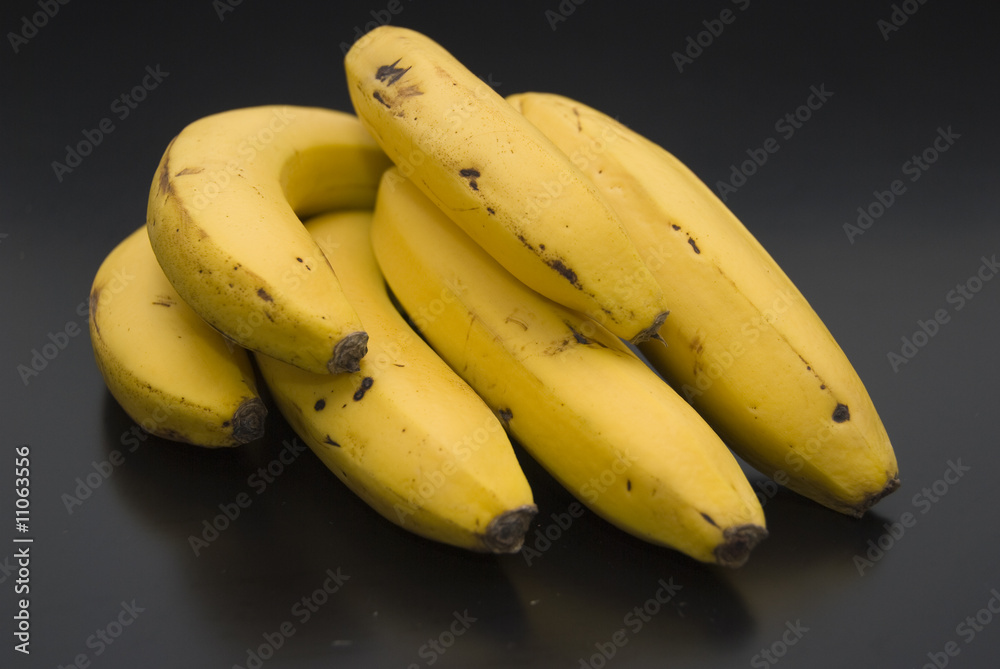 Bananas on black table