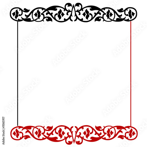CADRE DECORATIF ROUGE NOIR