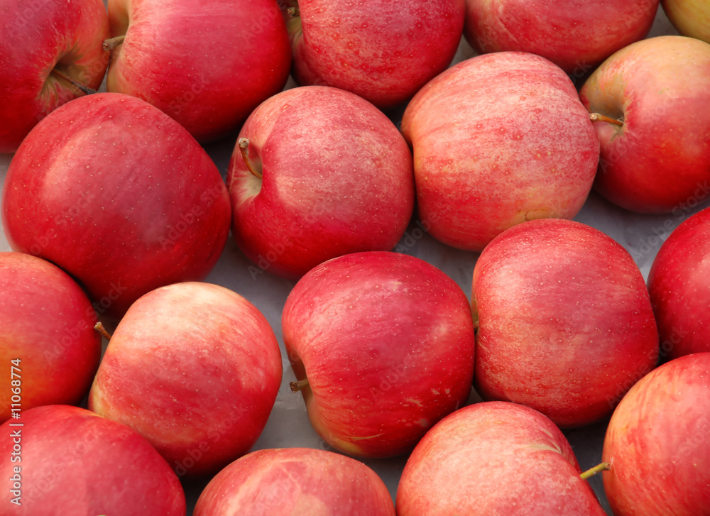Red apples background Red apples background