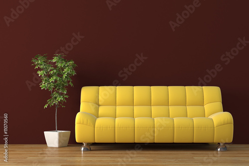 Modern interior with sofa