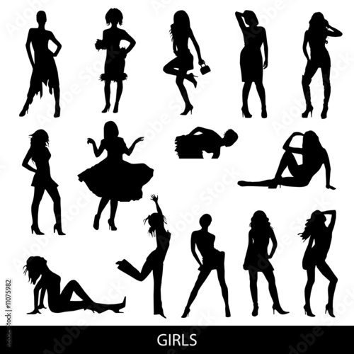 girls silhouettes