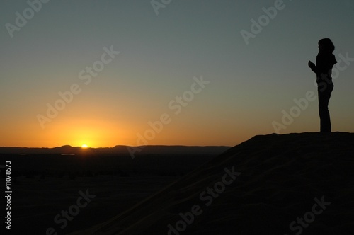 Desert coucher de soleil
