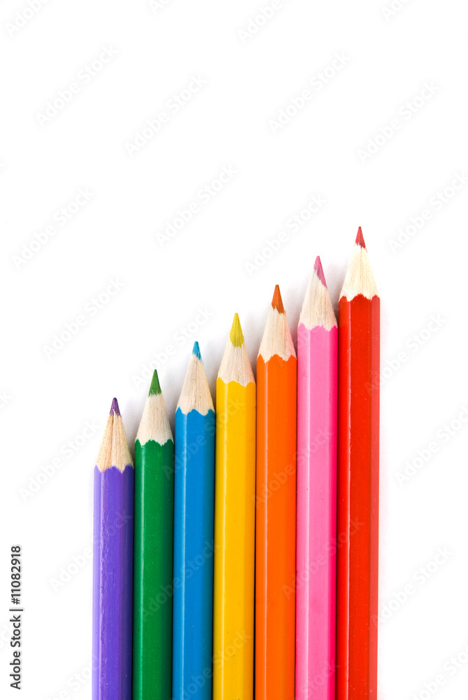color pencils isolated on white color pencils isolated on white