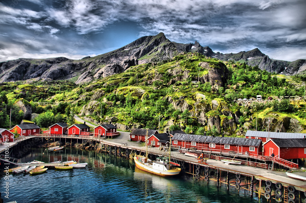 Fototapeta premium Nusfjord Lofoten Norwegen