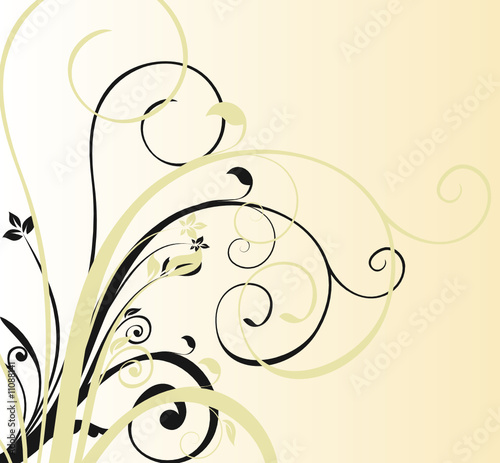 floral curve background