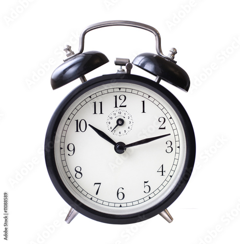 Black retro alarm clock
