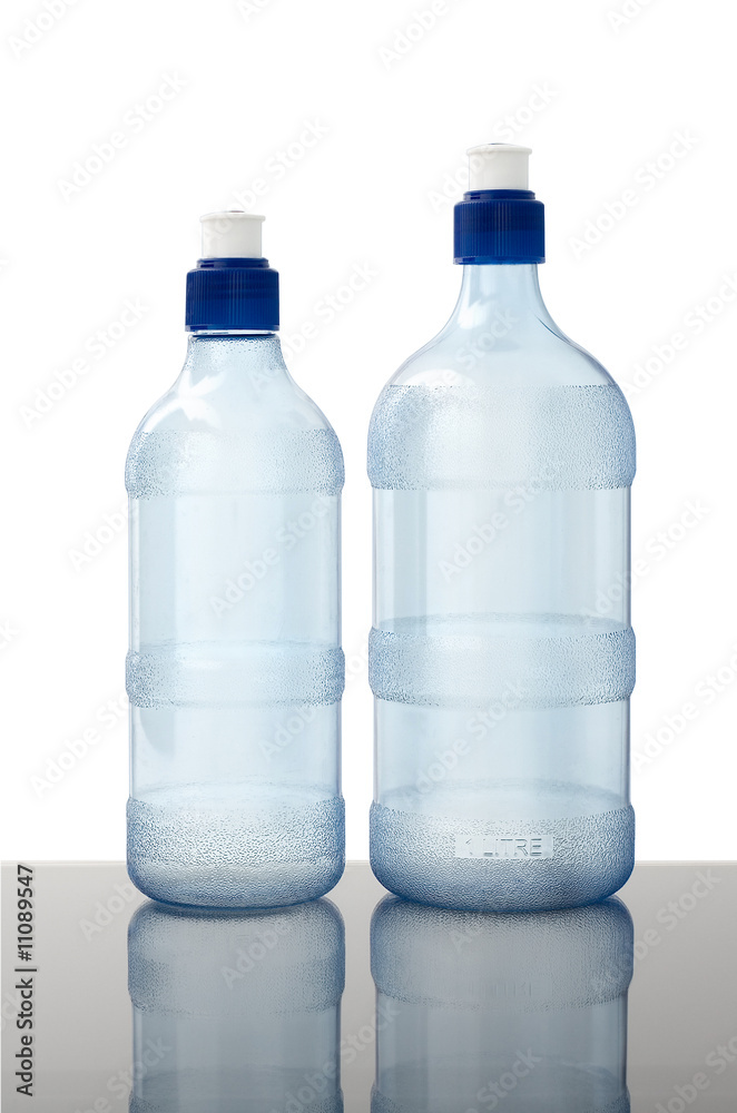 water bottles on white water bottles on white
