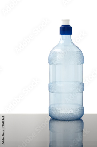 water bottle on white