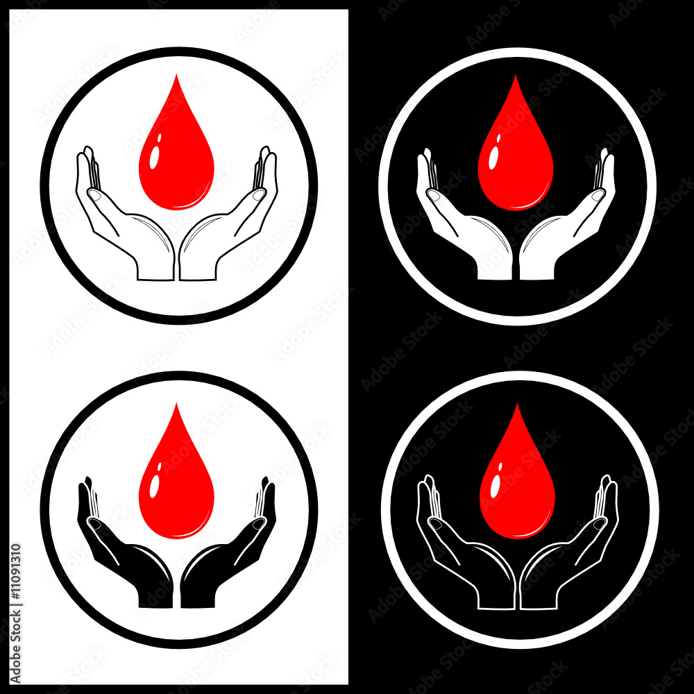 Vector drop in hands icons. Simply change. Vector drop in hands icons. Simply change.