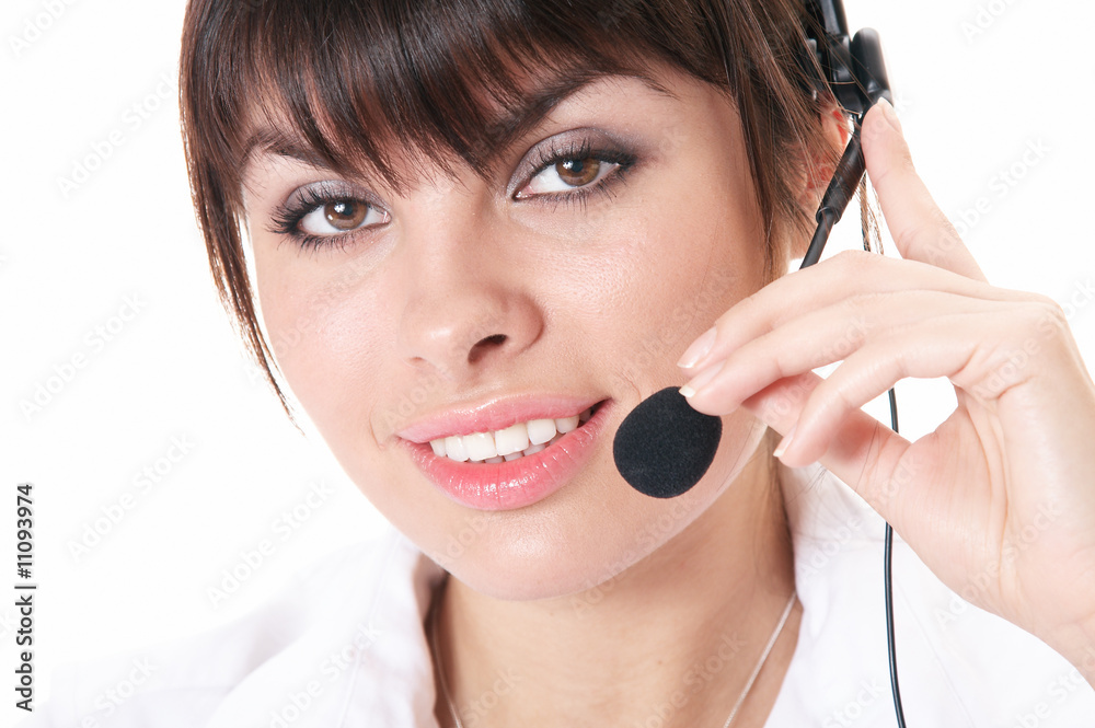 The girl the operator with a smile The girl the operator with a smile