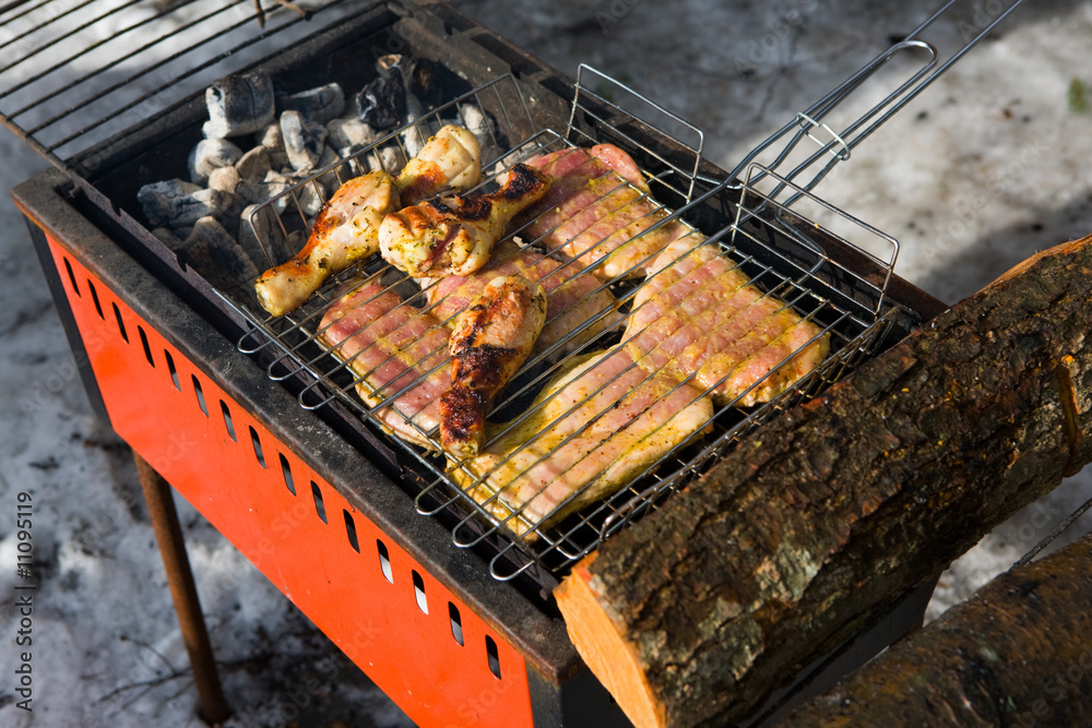 Barbecue in the winter
