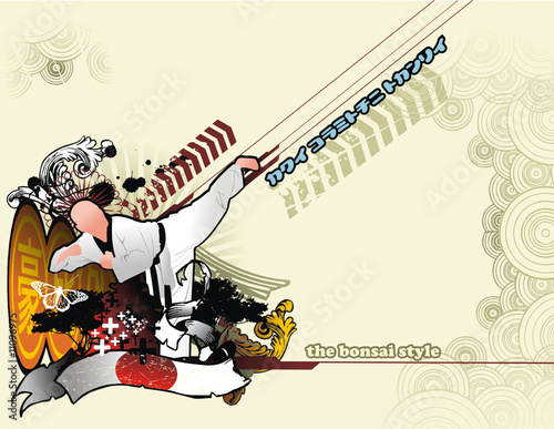 japan vector abstract composition