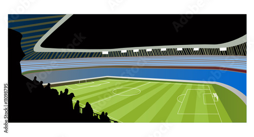 soccer stadium vector