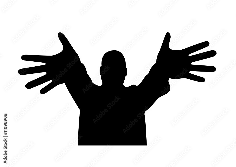 wide finger hands silhouette wide finger hands silhouette