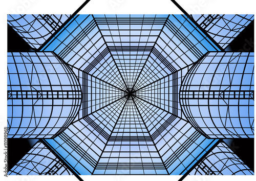 glass roof vector