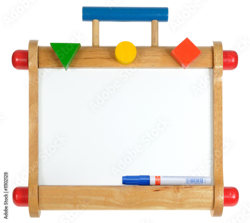 colorful wooden whiteboard