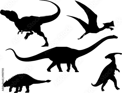 Dinosaurs silhouettes