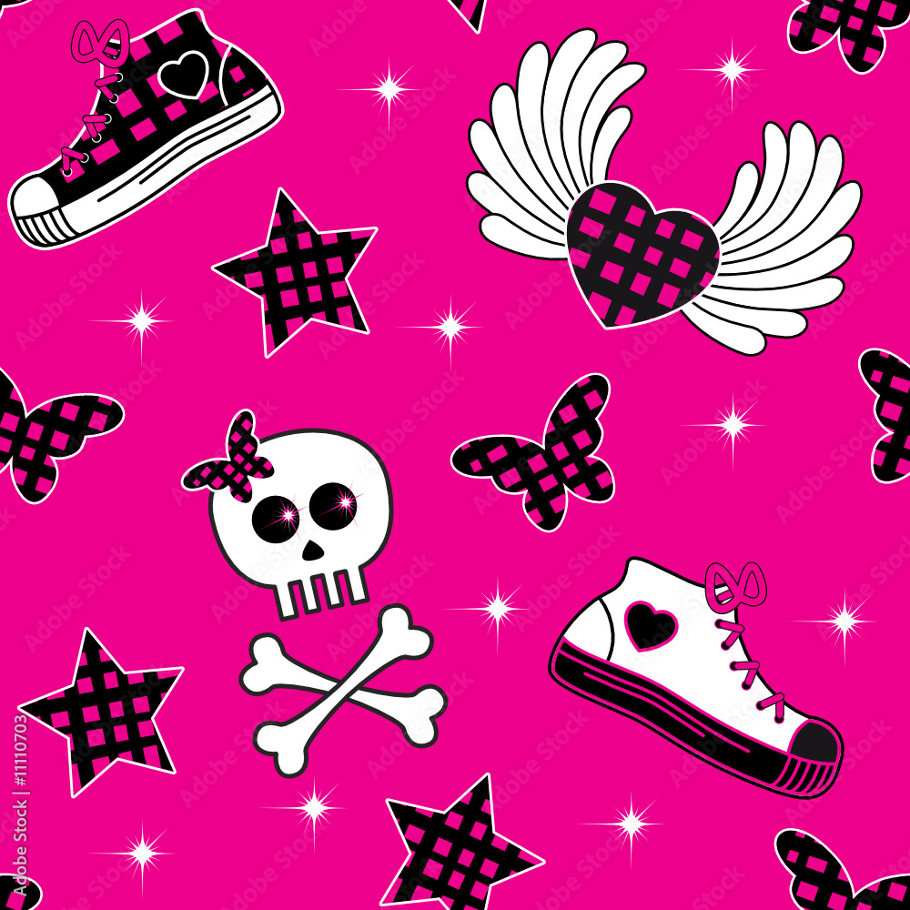 Seamless from emo symbols Seamless from emo symbols