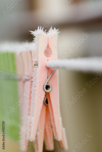 Frosty Clothespins