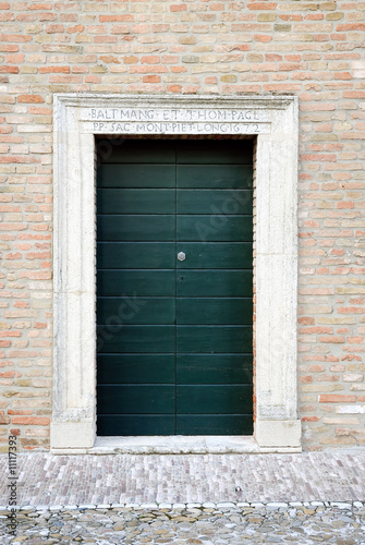 Italy  Door in Longiano castle.