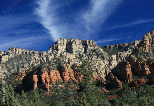 Sedona, Arizona Mountain with Blue Sky